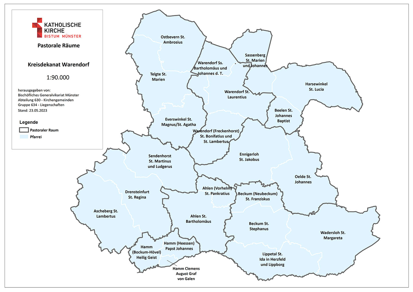 Pastorale Räume im Bistum Münster